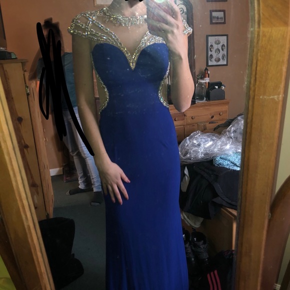 ROYAL BLUE PROM/ FORMAL DRESS - Picture 5 of 7